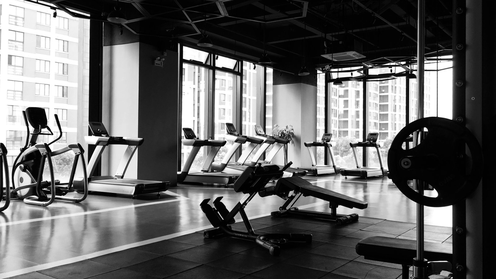 Modern gym training space