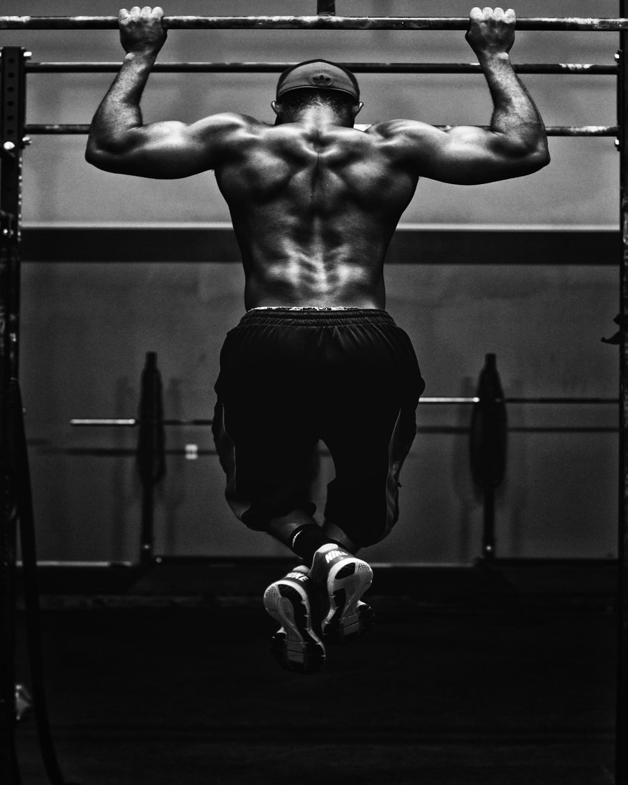 Athlete training at the gym