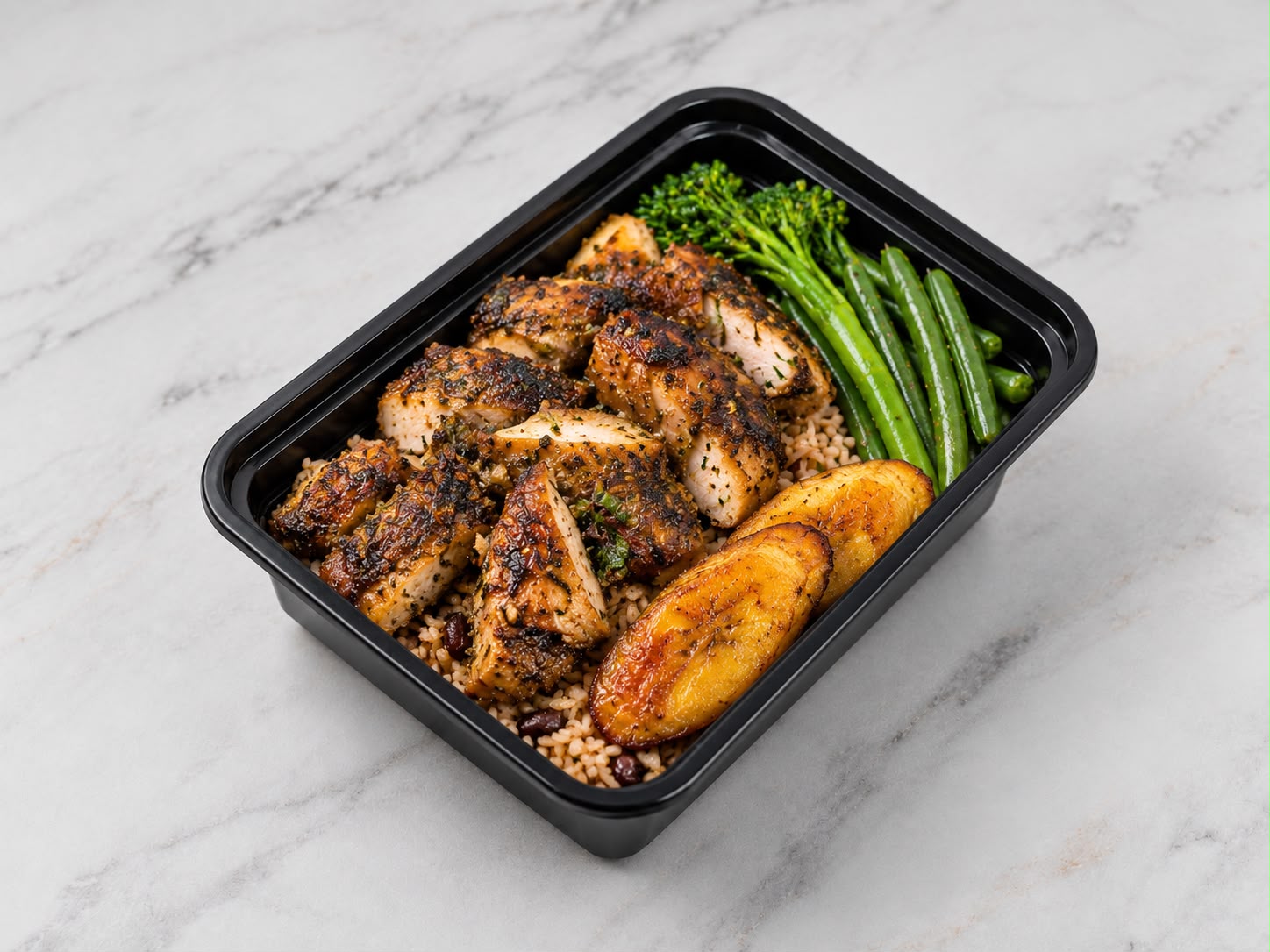Jerk Chicken with Rice and Peas